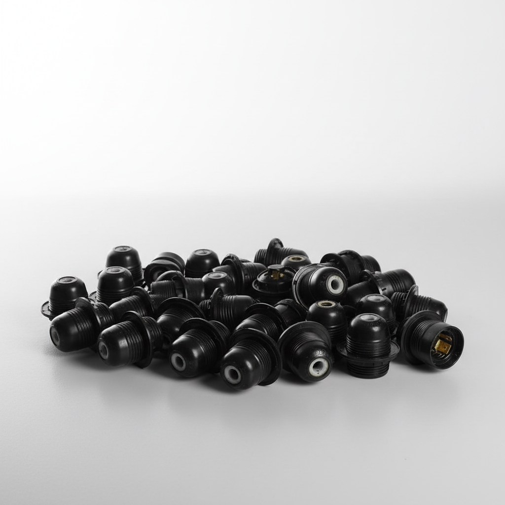 E27 Black Full Ring Holder | Bulb Holder for Table Lamp, Wall Light & DIY Lighting Fixtures (Pack of 50) - Image 3